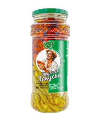 Закуска HiFood вяленые томаты  с острым перцем 510гр  - фото 33871