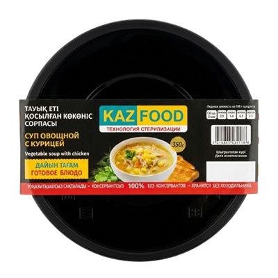Суп KAZFOOD Овощной с курицей 350гр - фото 36956