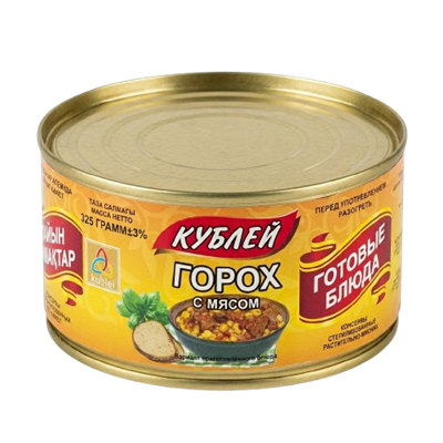 Горох Кублей с мясом 325гр - фото 37354