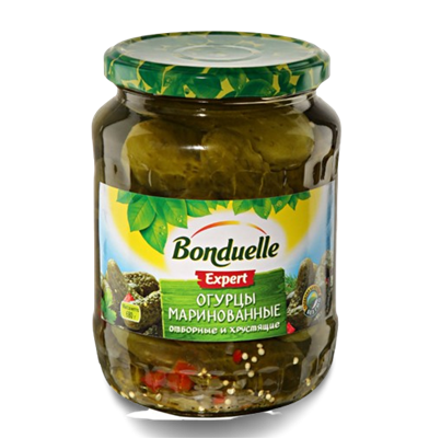 Огурцы Bonduelle маринованные ст/б 720мл - фото 37551