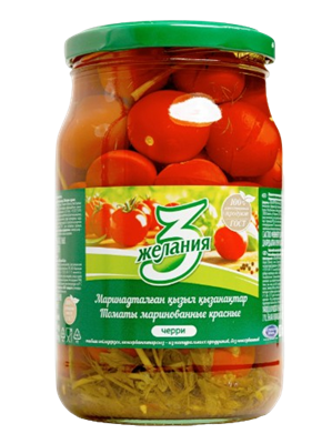 Томаты маринованные Три желания Черри 720мл - фото 37561