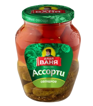 Ассорти Дядя Ваня Огурцы и томаты 680гр - фото 37596