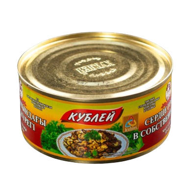Сердце Кублей говяжье в собственном соку 325гр - фото 37902