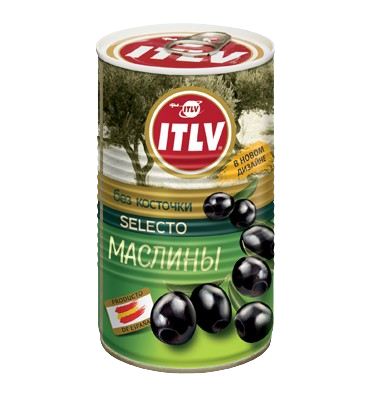 Оливки ITLV Selecto черные без косточек 370мл - фото 38061