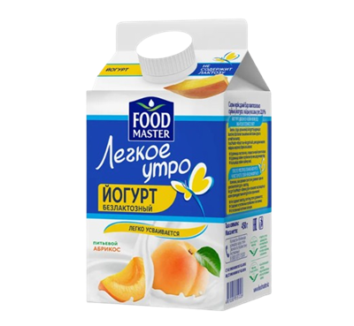 Йогурт питьевой food master Легкое утро Абрикос 450г - фото 38228