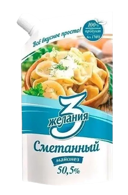 Майонез Три Желания Сметанный 380гр - фото 38278
