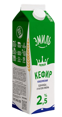 Кефир Эмиль 2,5% 0,9л - фото 38540