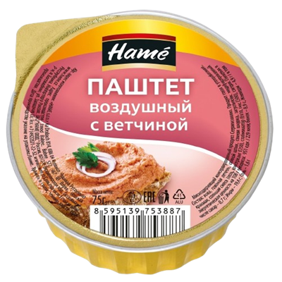 Паштет Hame с ветчиной 75гр - фото 38565