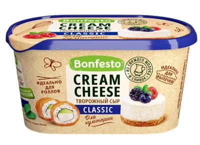 Сыр творожный Bonfesto Кремчиз CLASSIC 70% 400гр - фото 38960