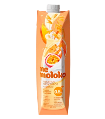 Овсяный напиток nemoloko Фруктовое экзотик 0.5% 1л - фото 39345