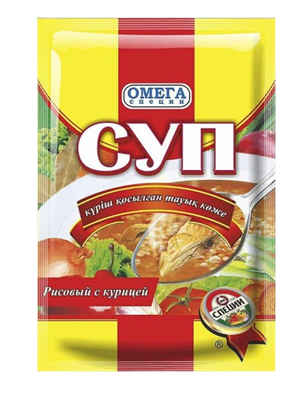 Суп Омега рисовый с курицей 70гр  - фото 39451