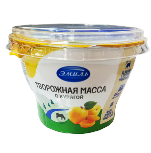 Творожная масса Эмиль с курагой жир 4.5% 180гр. - фото 7000