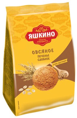Печенье Яшкино Овсяночка сдобное 350гр - фото 7249