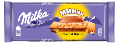 Шоколад Милка с шоколадной начинкой и молочным печеньем 300гр - фото 9500