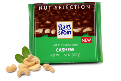Шоколад  Ritter Sport Соленый кешью 100гр - фото 9629