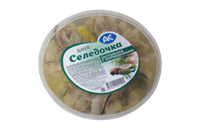 Пресервы Селедочка застольная с корнишонами 500гр