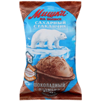 Мороженое Мишка на полюсе шоколадный, сахарный 70гр