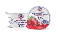Творожная масса с клубникой 4.5% 200гр 