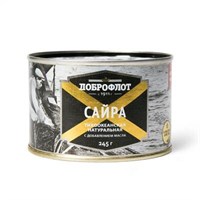 Доброфлот Сайра натуральная с добавлением масла 245гр
