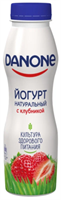Йогурт Данон питьевой Клубника 270 гр