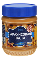 Арахисовая паста Азбука с кусочками арахиса 340гр