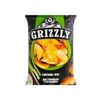 Чипсы Grizzly сметана с луком 110 гр.