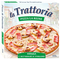 Пицца с ветчиной и грибами La Trattoria 335гр
