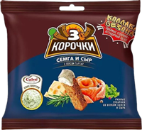 Сухарики 3 корочки Сыр семга +соус тартар 60 гр