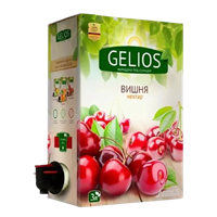 Нектар GELIOS Вишня 40%, коробка+пакет с краником, 3л