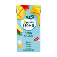 Нектар ФрутоНяня из яблок. бананов и манго 0,2 л