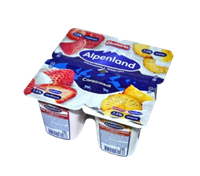 Йогурт Alpenland Клубника Ананас 7,5% 95гр