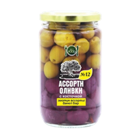 Оливки HiFood с косточкой "Ассорти№12" 350гр