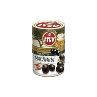 Оливки ITLV черные с косточкой 370 мл
