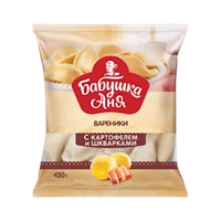 Вареники Бабушка Аня с картофелем и шкварками 430гр