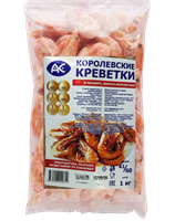 Креветки Королевские 41/60 в панцире 1кг АС