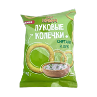 Чипсы Луковые колечки со вкусом сметаны и лука 40 гр