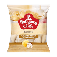 Вареники Бабушка Аня с картофелем и грибами 430гр