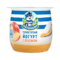  Йогурт Простоквашино двухслойный персик 160 гр 