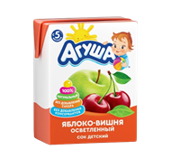 Сок Агуша Яблоко-Вишня осветленный 200мл