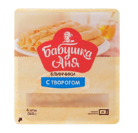 Блинчики Бабушка Аня с творогом 360гр 