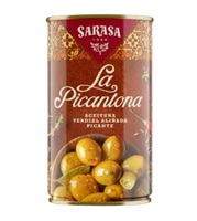 Оливки Sarasa La Picantona зеленые с косточкой ж/б 350 гр