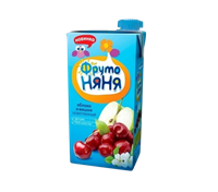 Сок ФрутоНяня Яблоко и вишня осветлённый 0,5л