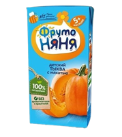 Сок ФрутоНяня с мякотью Тыква 0,2л