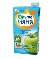 Сок ФрутоНяня Яблоко осветлённый 0,5л