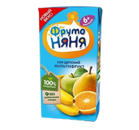 Сок ФрутоНяня детский Мультифрукт 0,2л