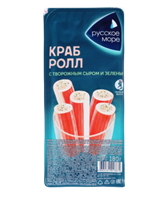 Палочки крабовые Краб-ролл имитация с сыром и зеленью 180гр 