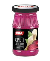 Хрен ORA домашний со свеклой острый 170гр
