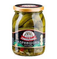 Корнишоны Скатерть Самобранка маринованные ст/б 370гр