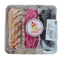 Набор пирожных Лакомка Эклеры 3шт  