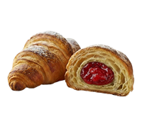 Круассан с клубникой